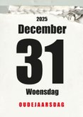 Nieuwjaarskaart scheurkalender 'Time flies' 3