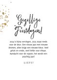 Nieuwjaarskaart 'Sparkling New Year' champagnefles goud 3