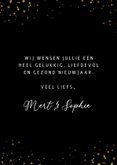 Nieuwjaarskaart speelse typografie Happy New Year 3