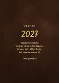 Nieuwjaarskaart sprankelend hert met roodborstje  3