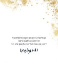 Nieuwjaarskaart typografisch champagneglas goud sterren 3