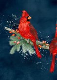 Nieuwjaarskaart vogel rode kardinaal 2