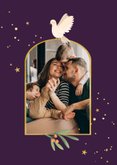Nieuwjaarskaart vredesduif liefde sterren gezegend nieuwjaar 2