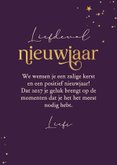 Nieuwjaarskaart vredesduif liefde sterren gezegend nieuwjaar 3