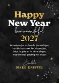 Nieuwjaarskaart vuurwerk foto's happy new year goud 3