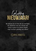 Nieuwjaarskaart vuurwerk oliebollen champagne foto 3