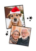 Nieuwjaarskaarten eenvoudige fotokaart zwart wit 2