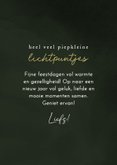 Nieuwjaarskaartje lichtpuntjes ster om hoofd muisje  3
