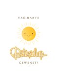 Opbeurende beterschapskaart met zon en zonnestralen 2