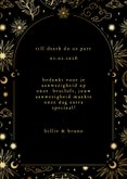 Originele bedankkaart astrologie zon met goudfolie 3