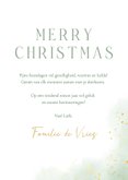 Originele kerstkaart met groene waterverf en gouden takje 3