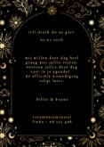 Originele save the date kaart astrologie zon met goudfolie 3