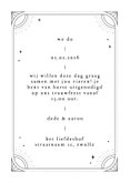 Originele trouwkaart anatomisch hart tattoo stijl 3