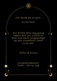 Originele trouwkaart astrologie zon met goudfolie 3