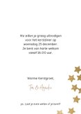 Originele uitnodiging kerstdiner sterren confetti 3