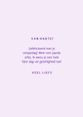 Paarse verjaardagskaart met autootjes 3