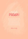 Paaskaart met foto, konijntje en paaseieren vrolijk pasen 3