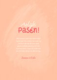 Paaskaart met konijntje en paaseieren vrolijk pasen  3