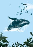 PhD Felicitatiekaart met walvis geweldige prestatie 2