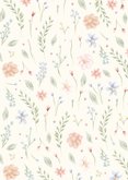 Romantische save the date kaart strik met aquarel bloemen Achterkant