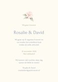 Romantische trouwkaart strik met aquarel bloemen 3