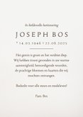 Rouwkaart bedankt orchidee bloemen klassiek stijlvol 3