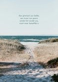 Rouwkaart duinen strand zee turquoise tint 2
