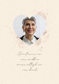 Rouwkaart hart ballon aquarel beige 2