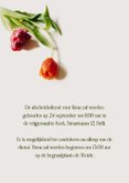 Rouwkaart met kleurrijke bloemen tulpen 2