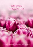 Rouwkaart vrouw met roze tulpen  2