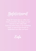 Roze felicitatiekaart met foto van een molen 3