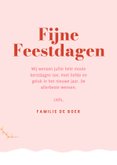 Roze fotokaart kerst met teckel met kerstlampjes 2027 3