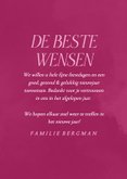 Roze nieuwjaarskaart met opsomming van wensen 3