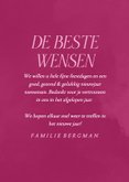 Roze nieuwjaarskaart met opsomming van wensen 3