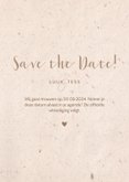 Save the Date kaart kraftlook met duiven van bloemen 3