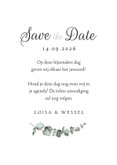 Save the date marmer stijlvol klassiek eucalyptus 3