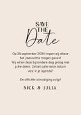 Save the date marmerlook beige zwart en goud kalender 3