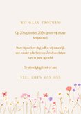 Save the date met sierlijke wilde bloemen en wikkel effect 3