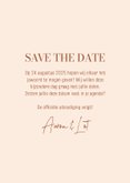 Save the date met vintage patroon blaadjes en wit vlak 3