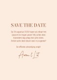 Save the date met vintage patroon blaadjes en wit vlak 3