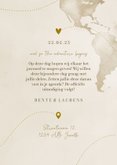 Save the date reisthema waterverf wereld goudfolie vliegtuig 3