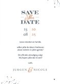 Save the date stijlvol modern grafisch met vlakverdeling 3