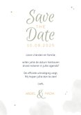 Save the date trouwkaart Arabisch eucalyptus maan goud foto 3