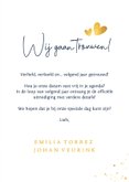 Save the Date trouwkaart met gouden silhouet van aanzoek 3