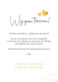 Save the Date trouwkaart met gouden silhouet van aanzoek 3