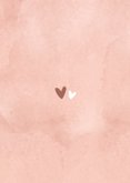 Save the Date trouwkaart waterverf roze hartjes hip stijlvol Achterkant