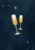 Save the date uitnodigingskaart kerst borrel champagne 2