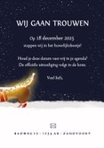 Save the date winter bruiloft kaart met teckels 3