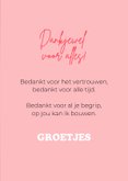 Schattige bedankkaart van Franse bulldog met baret  3