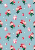 Schattige kerstkaart met muizen en cadeautjes 2
